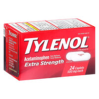 Tylenol Extra Strength Caplets, Fever Reducer And Pain Reliever, 500 Mg, 24 Each