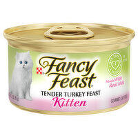 Purely Fancy Feast Pate Wet Kitten Food, Tender Turkey Feast, 3 Ounce
