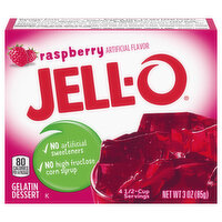 Jell-O Raspberry Gelatin Dessert Mix, 3 Ounce