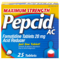 Pepcid Maximum Strength AC Tablets, 25 Each