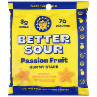 Better Sour Gummy Stars Passion Fruit, 1.8 Ounce