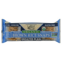 Edward & Sons Brown Rice Snaps, Organic, Unsalted Plain, 3.5 Ounce