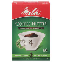 Melitta #4 Cone Coffee Filter, 100 Each