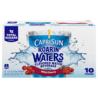 Capri Sun Wild Cherry Waterfall Naturally Flavored Water Beverage, 10 Each