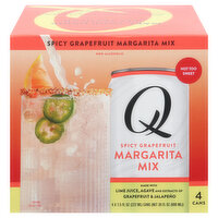 Q Mixers Spicy Grapefruit Margarita, 4 Each