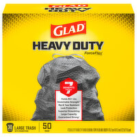 Glad Force Flex Large Trash Drawstring Bags Extra Strong, 50 Each