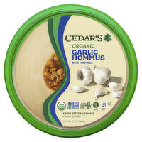 Cedar's Organic Hommus Garlic, 10 Ounce