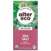 Alter Eco Chocolate Bar Sea Salt, 2.82 Ounce