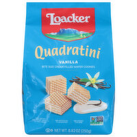 Loacker Quadratini Vanilla, Bite-size Wafer Cookies, 8.8 Ounce