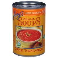 Amy's Kitchen Organic Low Sodium Chunky Tomato Bisque Soup, 14.5 Ounce