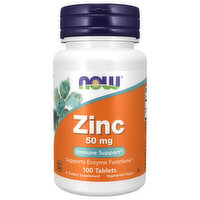 NOW Zinc 50 mg - 100 Tablets, 100 Each