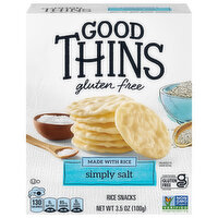 Good Thins Gluten-Free Rice Crackers, Simply Salt Flavor, 3.5 Ounce