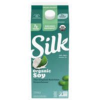 Silk Organic Unsweetened Soy Milk, 64 Ounce