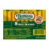 12oz Nathan's Skinless Beef Franks, 12 Ounce