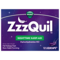 Vicks ZZZquil Nighttime Sleep Aid, Non-Habit Forming, 12 Each