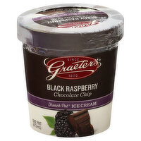 Graeter's Ice Cream, Black Raspberry Chocolate Chip, French Pot, 16 Ounce