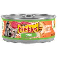 Friskies Pate Wet Cat Food, Chicken & Tuna Dinner, 5.5 Ounce