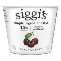 Siggi's 2% Icelandic Skyr Lowfat Yogurt, Black Cherry, 5.3 Ounce