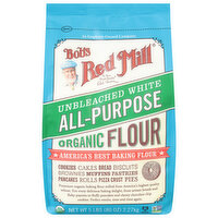Bob's Red Mill White All-Purpose Flour, Unbleached, Organic, 5 Pound