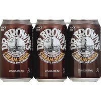Dr Brown's Soda, Cream, 6 Each