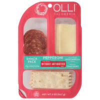 Olli Snack Pack Pepperoni, Mozzarella, Crackers, 2 Ounce