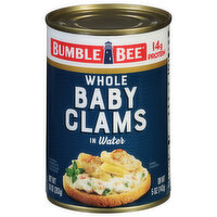 Bumble Bee Baby Clams, Whole, Shucked, 10 Ounce