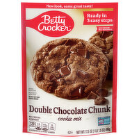 Betty Crocker Cookie Mix, Double Chocolate Chunk, 17.5 Ounce