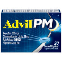 Advil PM Pain Reliever and Sleep Aid, PM Pain Reliever and Sleep Aid, 20 Each