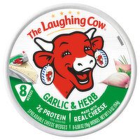 The Laughing Cow Cheese Wedges Garlic & Herb, 8 Each