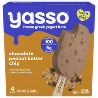 Yasso Frozen Greek Yogurt Bars, Chocolate Peanut Butter Chip, 4 Each