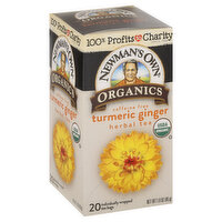 Newmans Own Herbal Tea Turmeric Ginger, 20 Each