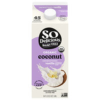 So Delicious Dairy Free UHT Unsweetened Vanilla Coconut Milk, 64 Ounce