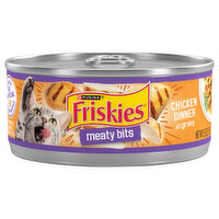 Friskies Gravy Wet Cat Food, Meaty Bits Chicken Dinner, 5.5 Ounce