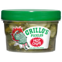 Grillo's Hot Italian Pickle Chips, 16 Ounce