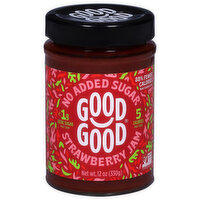 Good Good No Sugar Strawberry Jam, 12 Ounce