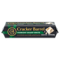 Cracker Barrel Vermont Sharp White Cheddar Cheese, 8 Ounce