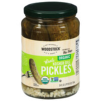 Woodstock Organic Kosher Whole Dill Pickles, 24 Ounce