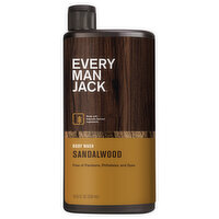 Every Man Jack Body Wash and Shower Gel, Sandalwood, 16.9 Ounce