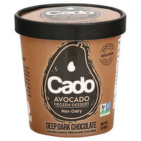 Cado Avocado Frozen Dessert, Non-Dairy, Deep Dark Chocolate, 16 Ounce