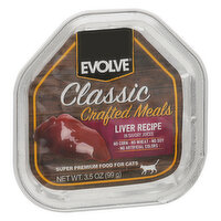 Evolve Food for Cats, Liver Recipe in Savory Juices, Crafted Meals, 3.5 Ounce