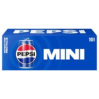 Pepsi Cola Soda in Mini Cans, 10 Each