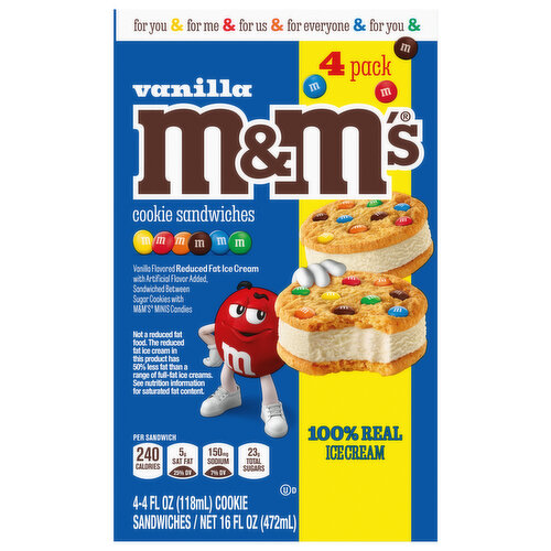 M&M's Cookie Sandwiches With Vanilla Ice Cream Box