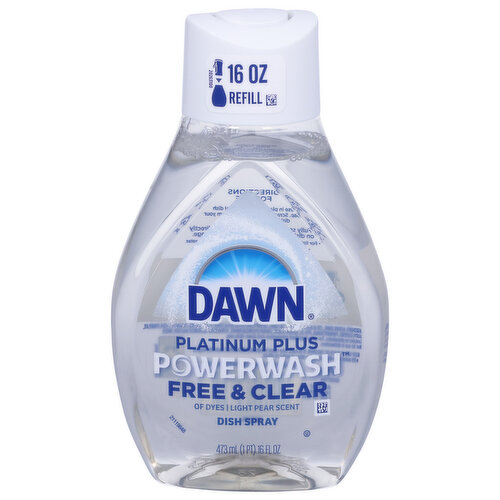 Dawn Platinum Plus Powerwash Free & Clear Pear Scent Refill