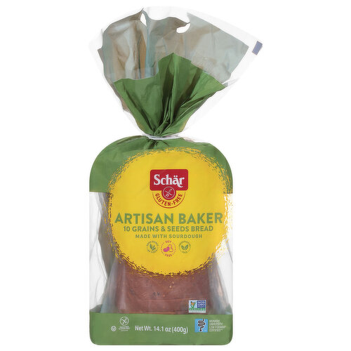 Dr. Schar Bread, Gluten-Free, 10 Grains & Seeds, Artisan Baker