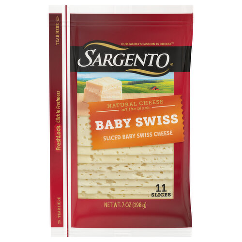 Sargento Sliced Baby Swiss Natural Cheese