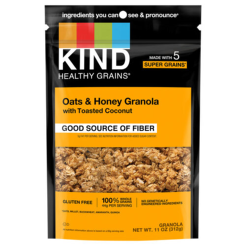 KIND Clusters, Oat & Honey, with Toasted Coconut