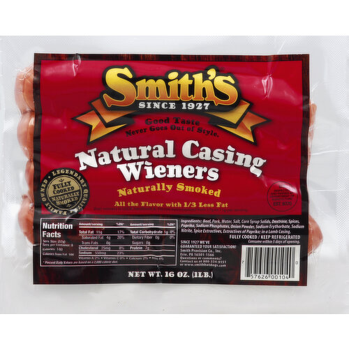 Smith's Natural Casing 6'' Weiner