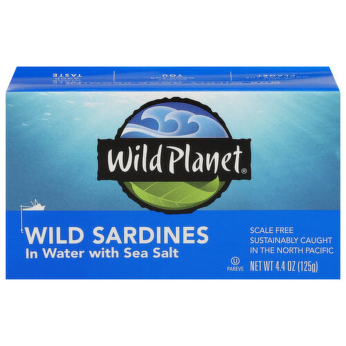 Wild Planet Sardines, Wild, in Water with Sea Salt