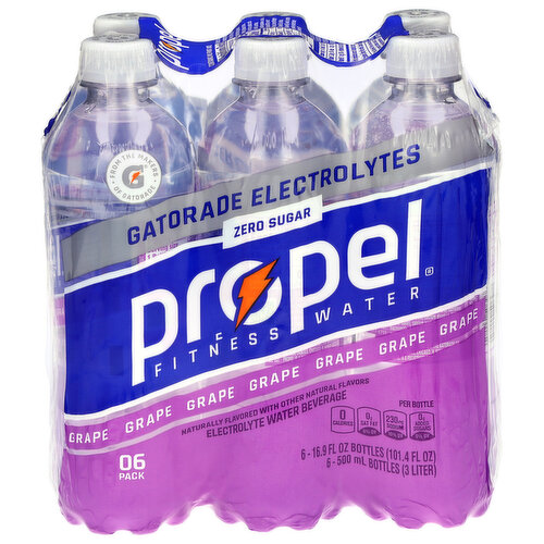 Propel Water Beverage, Zero Calorie, Vitamin Enhanced, Grape