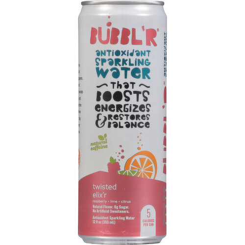 BUBBL'R Antioxidant Sparkling Water, twisted elix'r